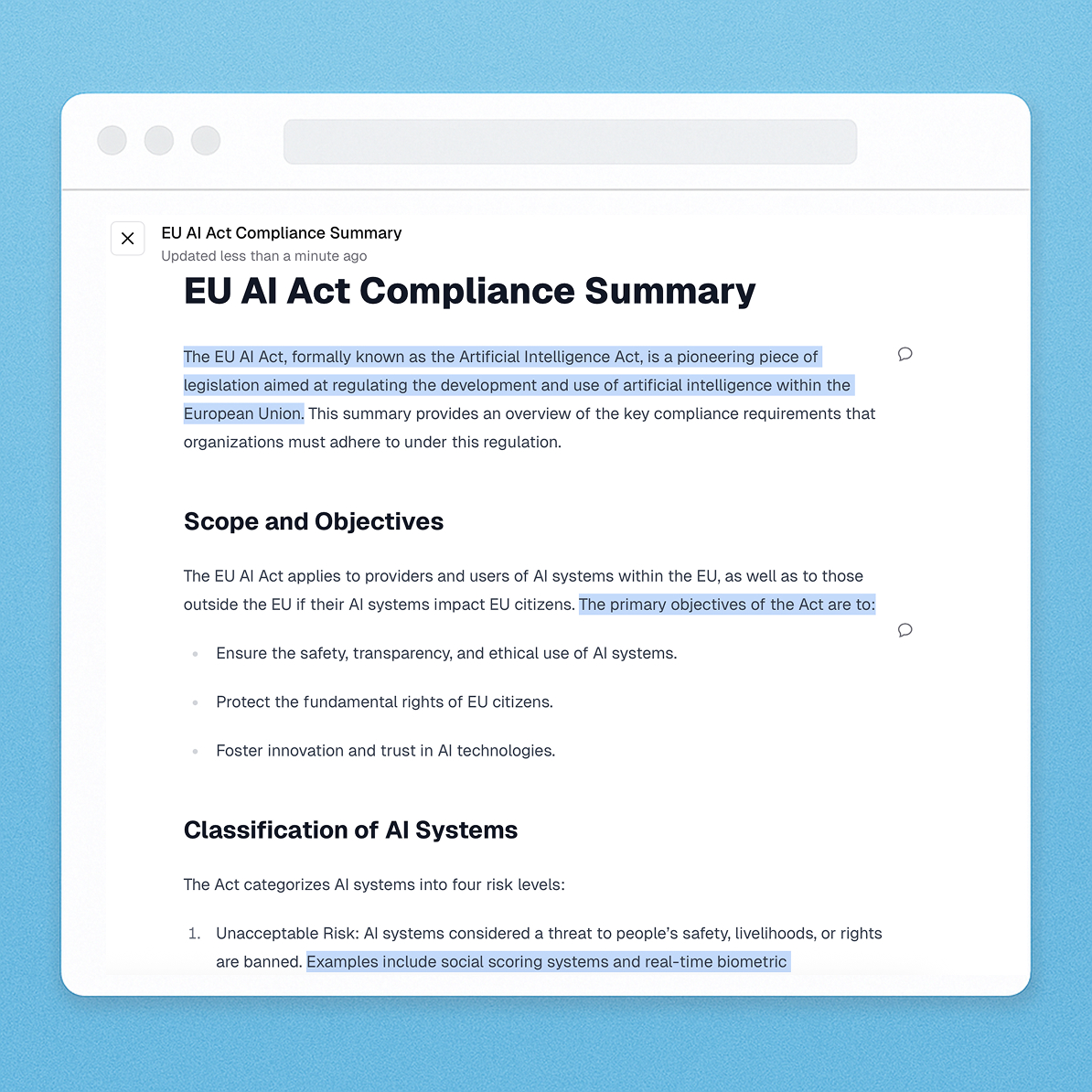 Built to meet the demands of the EU AI Act
